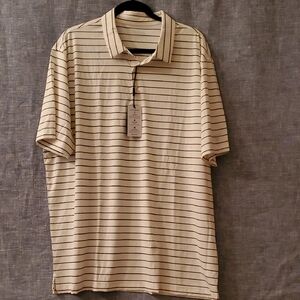 Maelreg Striped Cooling Sport Golf Polo